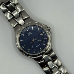 Vintage Citizen Men's Quartz Watch 5510-K12983 CKW Blue Dial 37mm (New Crystal)